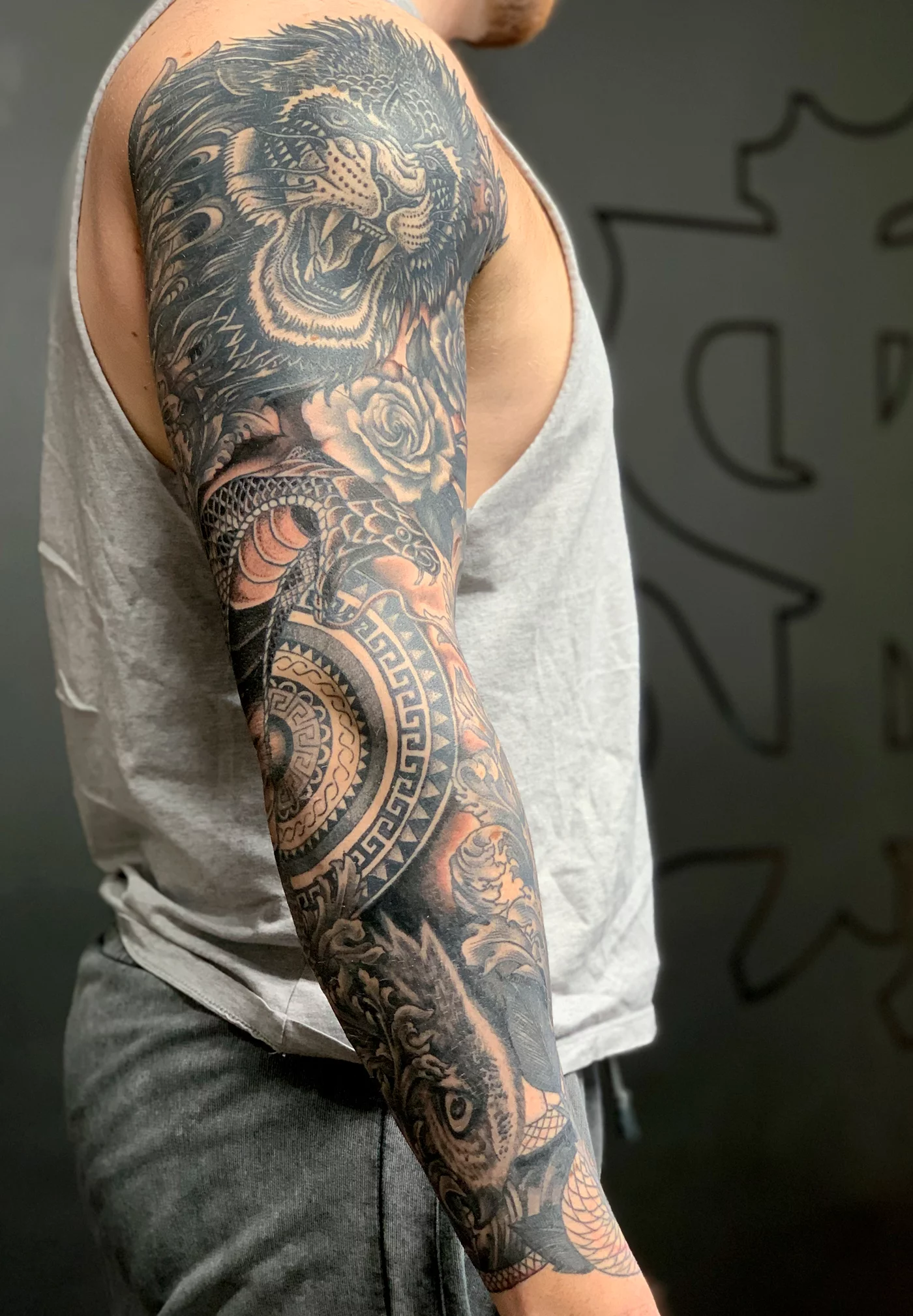 Black and Grey Japanese tattoo by FIBS  iNKPPL